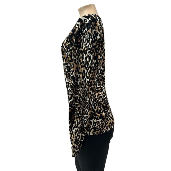 Talbots Pure Merino Wool Leopard Print Sweater Long Sleeve Pullover Womens M - Picture 6 of 11